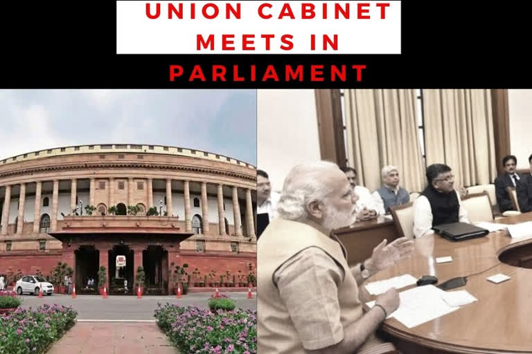 Delhi: Union Cabinet meets in Parliament