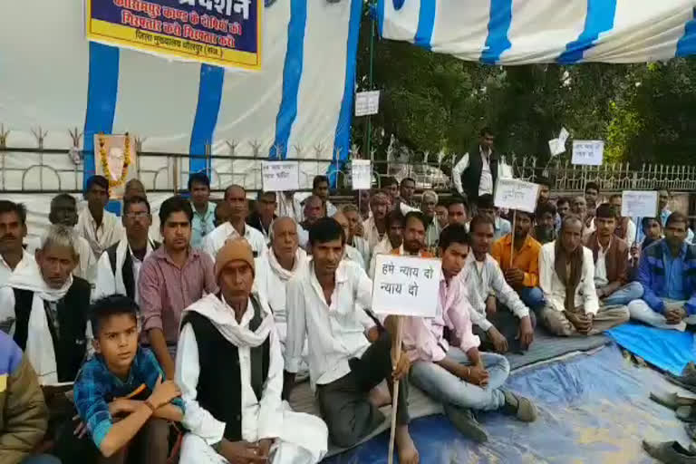 धौलपुर की खबर,  DHOLPUR NEWS,  कलेक्ट्रेट कार्यालय के सामने बैठे धरने पर,  On a sit in front of Collectorate office