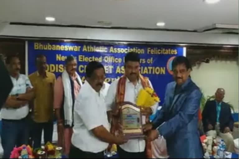 OCA secretary sanjay behera felicitated in bbsr