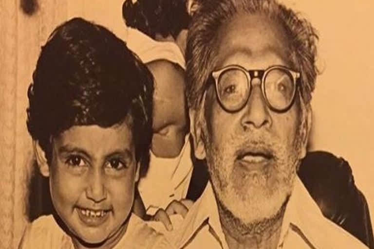 abhishek bachchan share photo on his grand father, harivansh rai bachchan birth anniversary, abhishek bachchan, harivansh rai bachchan 112 aniversary