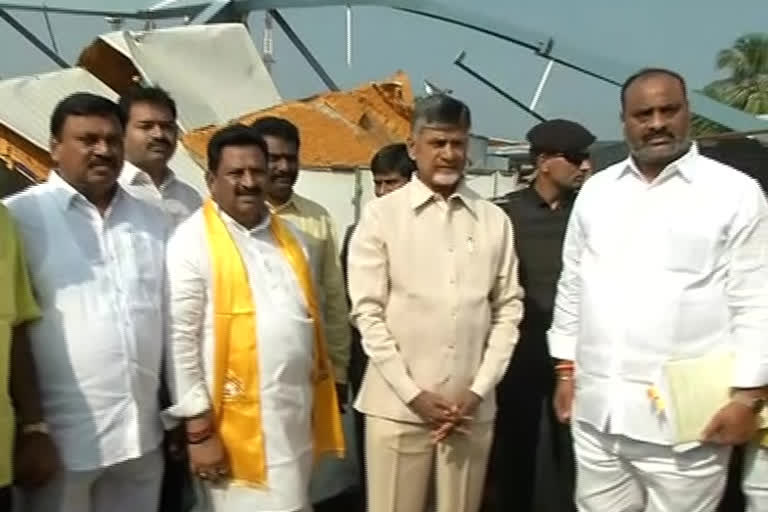 Chandrababu tour in Amaravathi