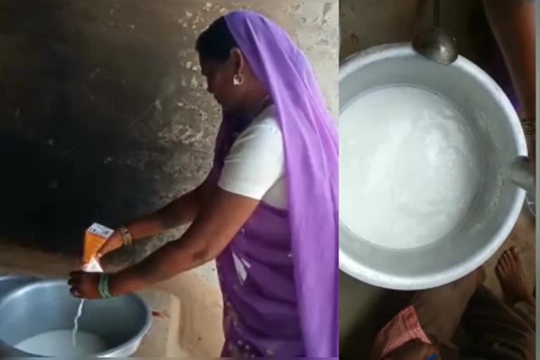 Children served 1 litre milk diluted in 1 bucket water in UP's Sonbhadra