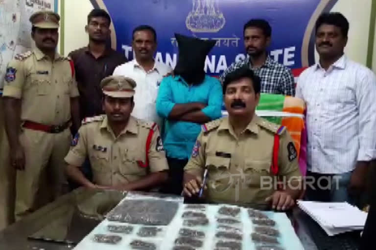 one person Arrested for selling marijuana in chandrayangutta