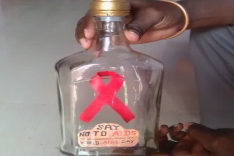 AIDS awareness in bottle