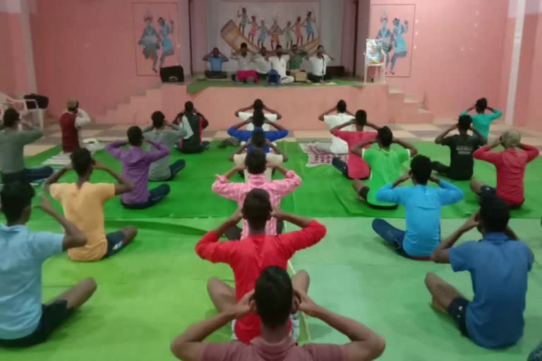 free musical yoga camp in kondagaon