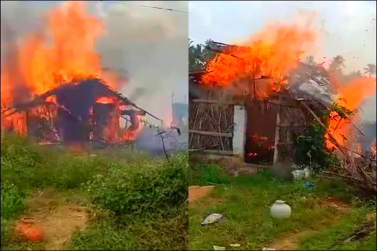 ತರುವನಹಳ್ಳಿಯ ಭೋವಿ ಕಾಲೋನಿಯಲ್ಲಿ  ಅಗ್ನಿ ಅವಘಡ