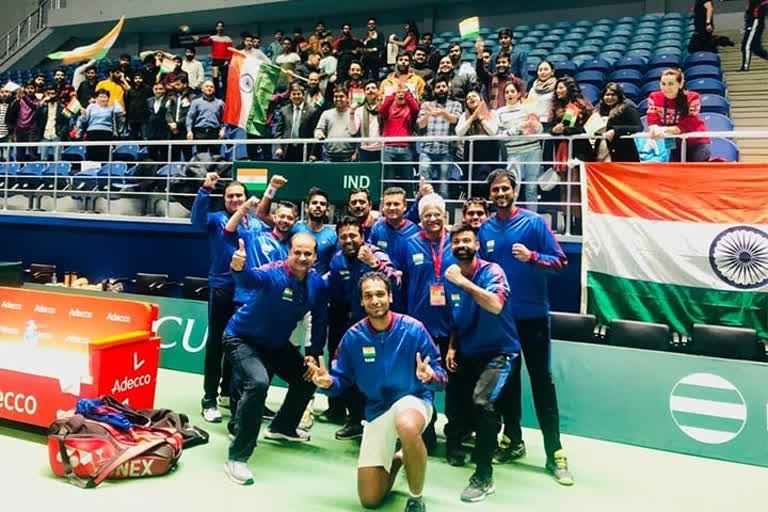 india lead into 4-0 against pakistan in davis cup qualifiers in nur sultan(kazakhstan