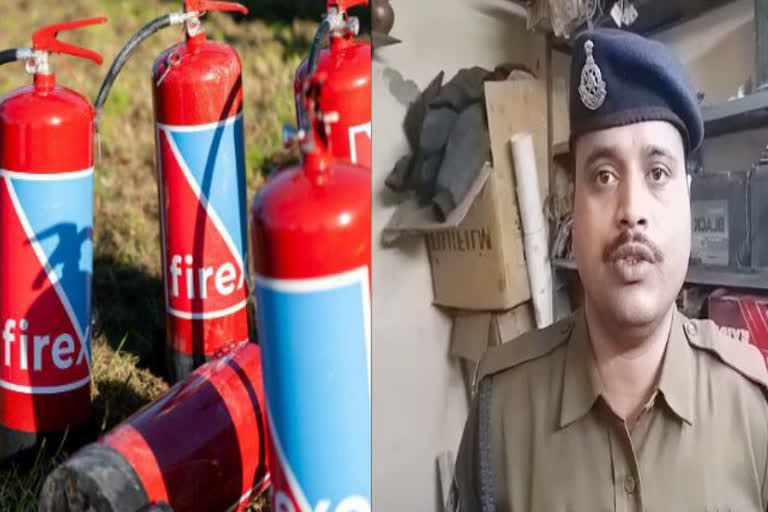 The guard extinguished the gas cylinder without caring for his life