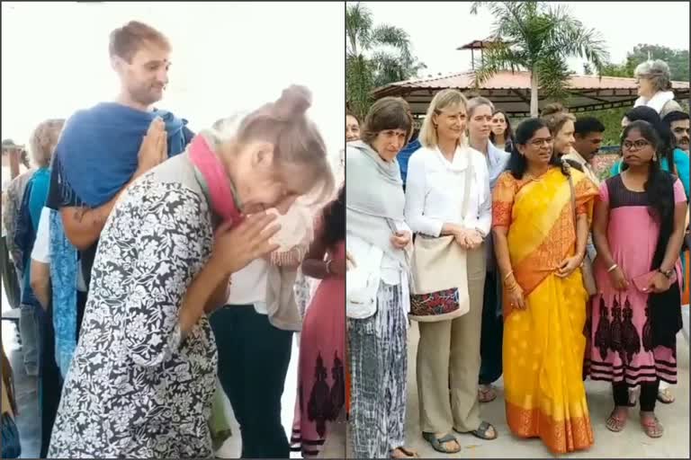 foreigners visited venkateshwara swamy temple at janagama