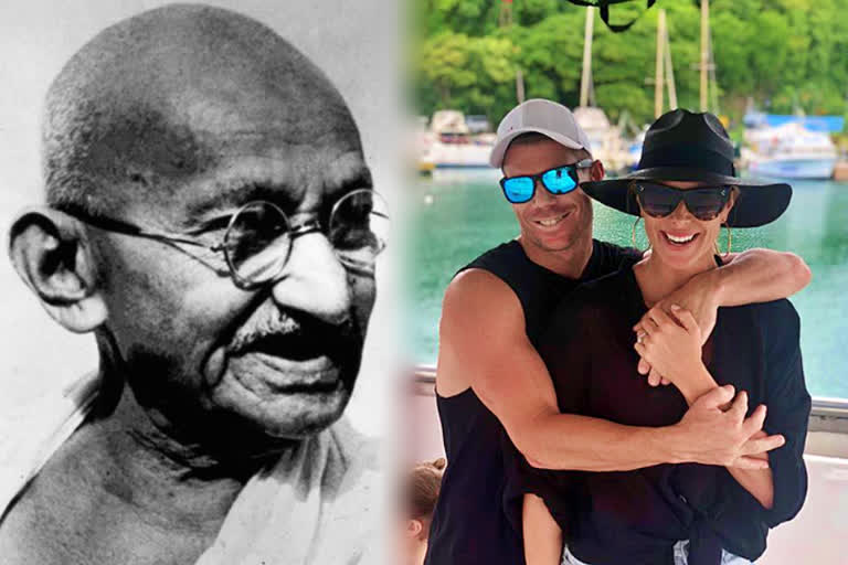 candice warner quotes mahatma gandhi on david warner triple century