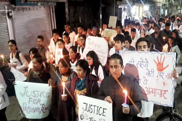 march on hyderabad gangrape case in sirmour