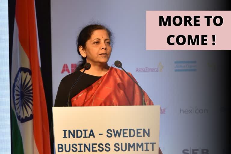 Finance Minister Nirmala Sitharaman at India-Sweden Business Summit