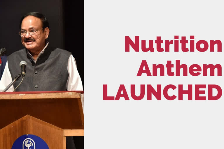 VP Naidu launches nutrition anthem