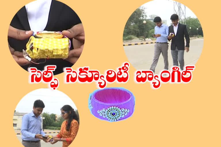 self security bangle invented by two persons in jagitial district