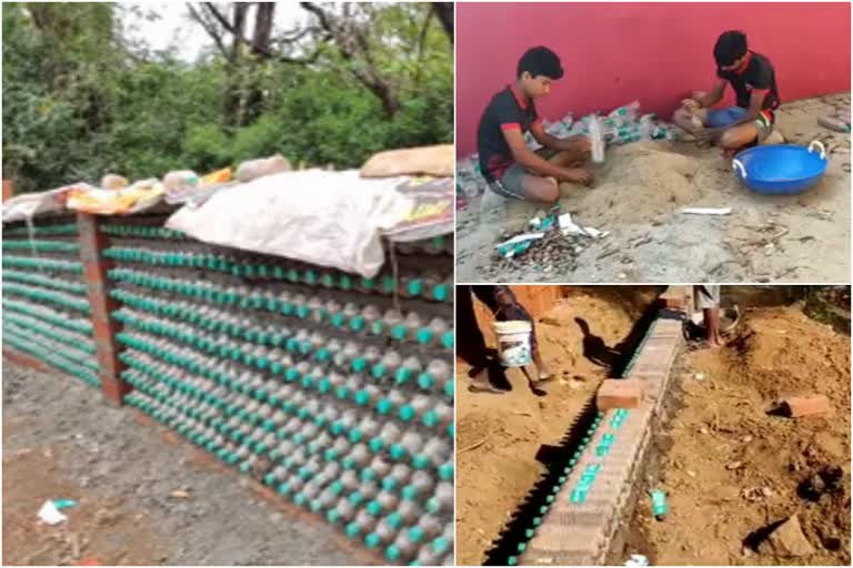 plastic Bottles Wall  Mangalore plastic Bottle Wall  പ്ലാസ്റ്റിക് കുപ്പി മതിലുകൾ  മംഗളൂരു മാതൃക