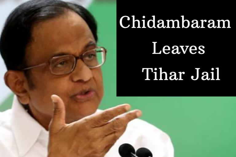 Chidambaram released from Tihar Jail