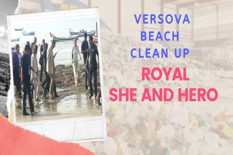 Swedish Royal couple clean up Mumbai's Versova beach with climate activist Afroz Shah