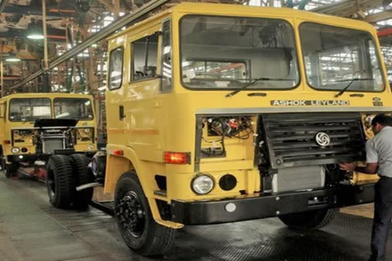 ashok leyland stops its production, உற்பத்தியை நிறுத்தும் அசோக் லேலண்ட்