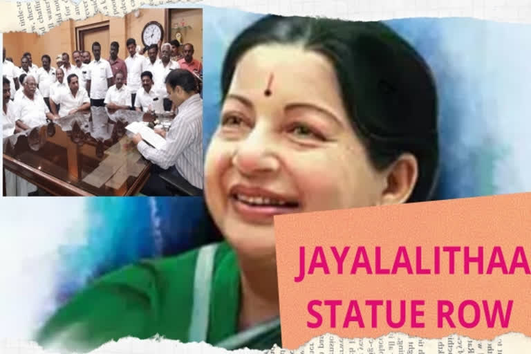 DMK leaders file complaint against installation of Jayalalithaa's statue in KK Nagar area