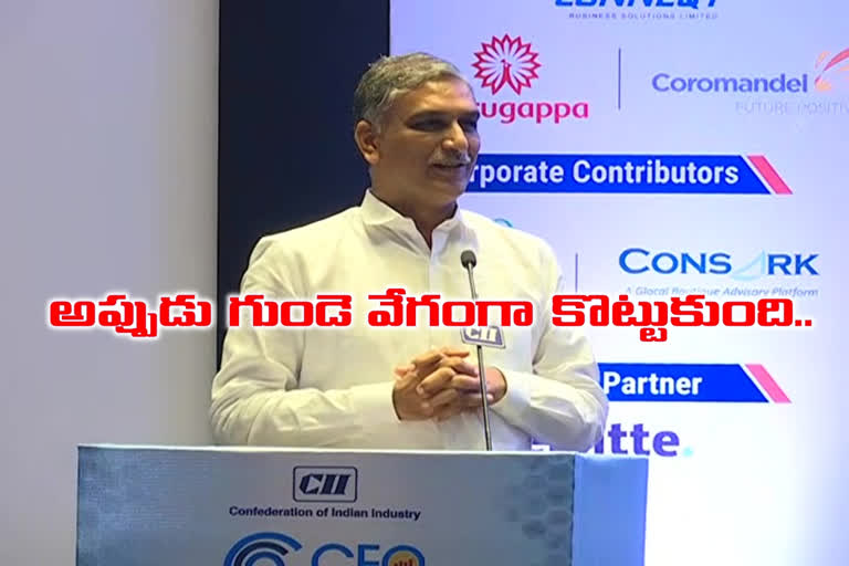 harish rao responds on funds and budget given to tsrtc