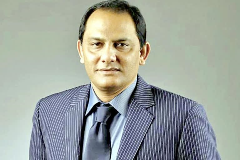 hyderabad Cricket Association president Mohammad Azharuddin stand in Rajiv Gandhi International Stadium,Hyderabad