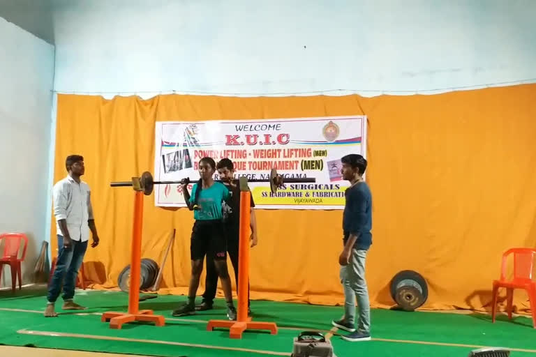 inter- college power lifting Competitions are held in kvr college nandigama, krishna district