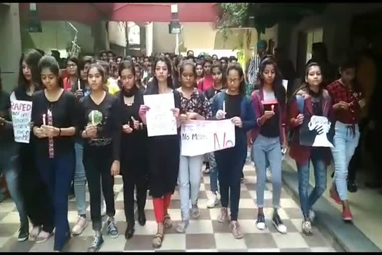 indore news , हैदराबाद एनकाउंटर , पुलिस को बधाई , विशिष्ट कॉलेज,  Elite college , indore Students ,congratulate hyderabad police,  encounter in Hyderabad,  हैदराबाद पुलिस