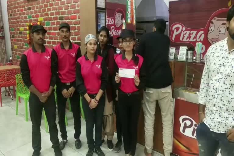 rohtak pizza store gives cheque to hyderabad police who did encounter of rapists