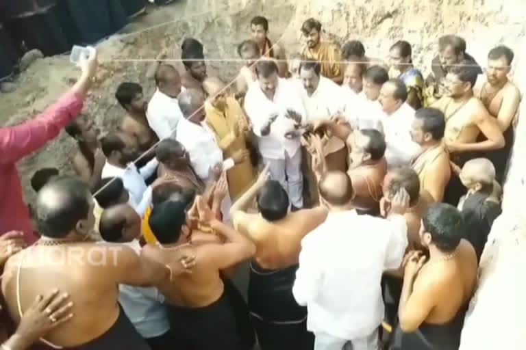 MLA has done a landfill for the 108 feet statue of Ayyappa