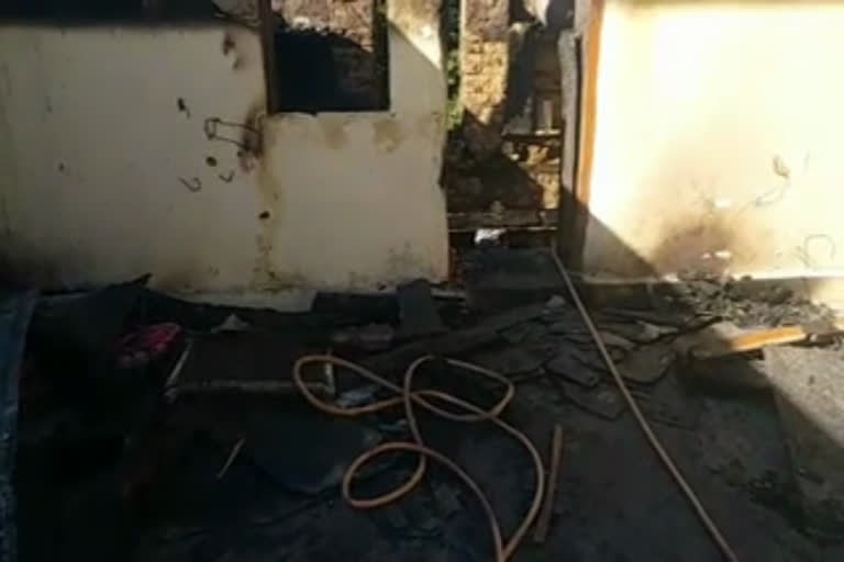 fire caught in home in dharamsala