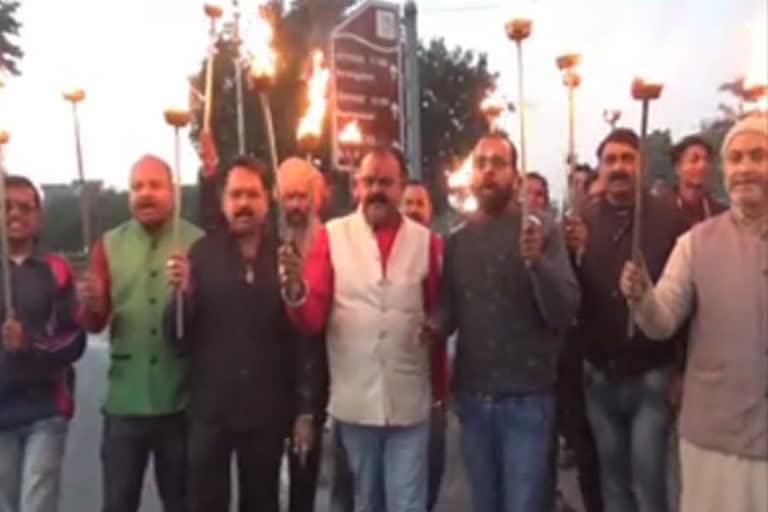 हरिद्वार में मशाल जुलुस न्यूज  Torch procession news in Haridwar