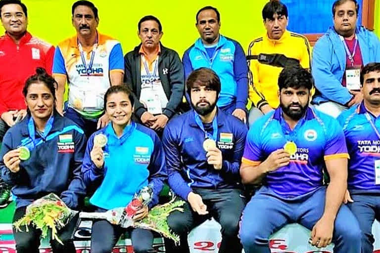 4 indian wrestler won gold medal in south asian games