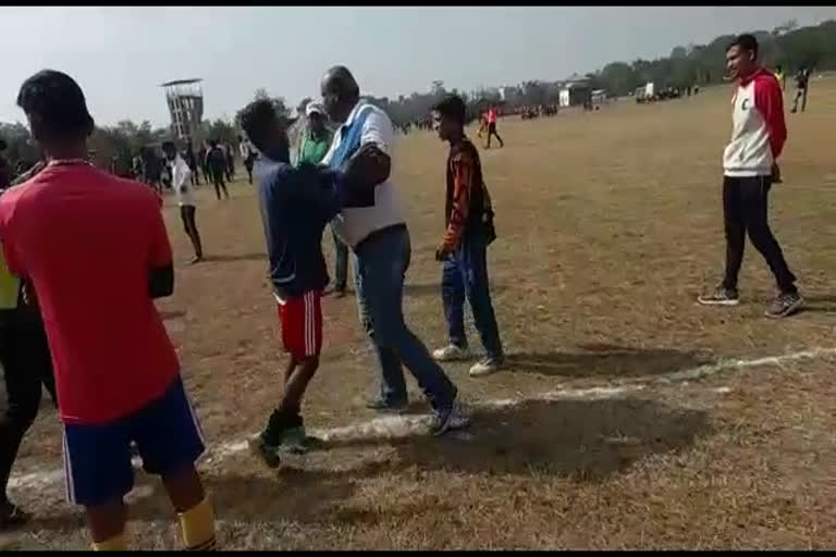 Kicked off during football tournament match