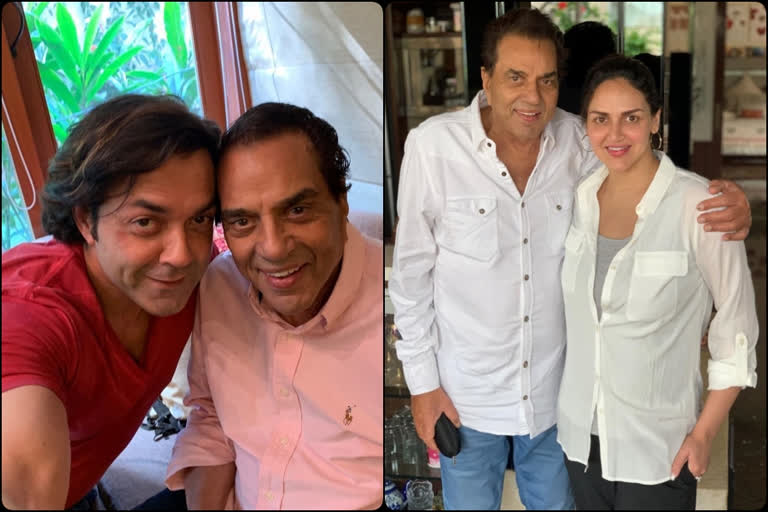 Bobby Esha wished papa Dharamendra on his 84th bday