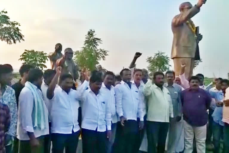 Amaravati Dalit Farmers demand for Ambedkar Memorial Park built in capital , guntur district