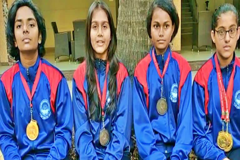 DAV school of panvel students won medals in panipat national sports tournament