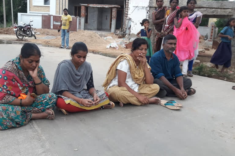 girl dharna at chittor district