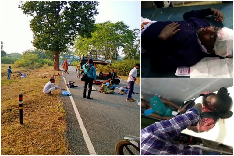 9 injured in road accident