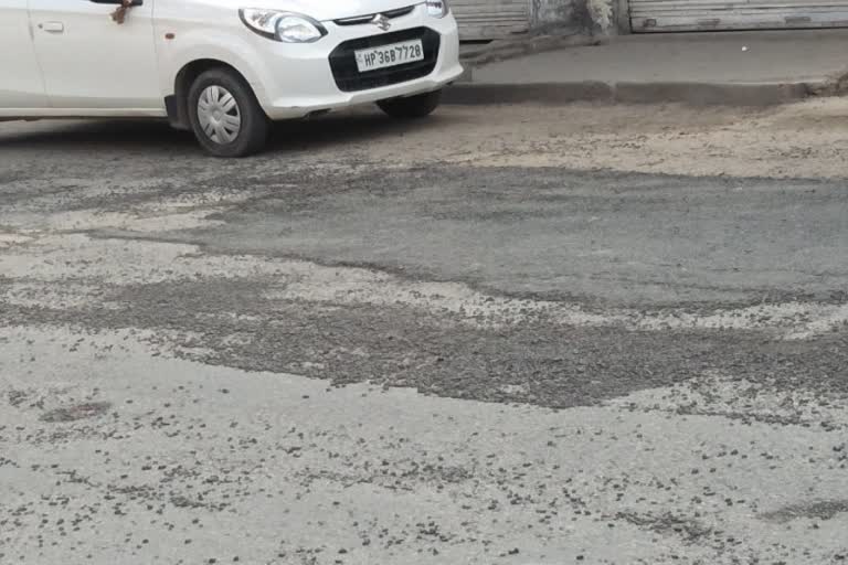 Patchwork done on roads in Jwalaji