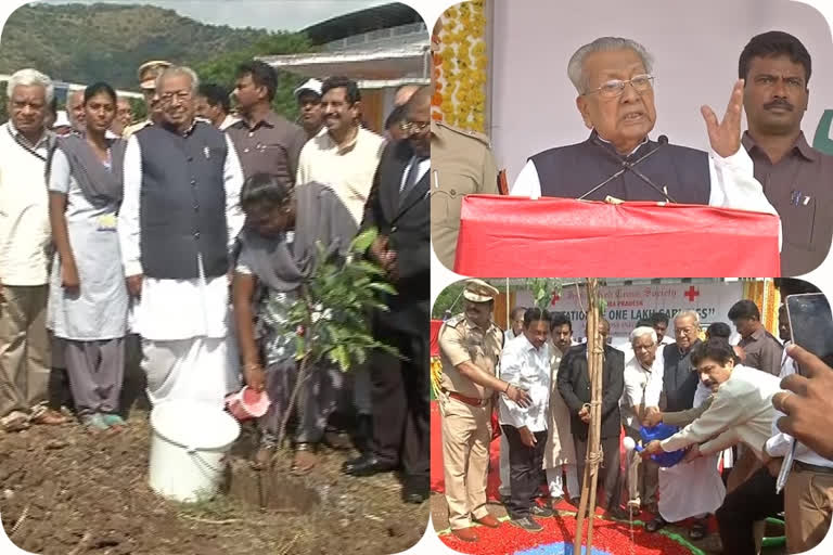 Governor Bishwabhushan Harichandan initiated the planting of one lakh plants at  Vijayawada Loyola College, krishna district