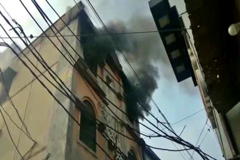 fire in fancy store in panipat