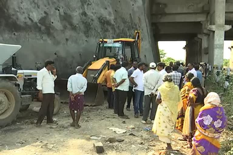 Local people protest against throwing trash in a dumping yard