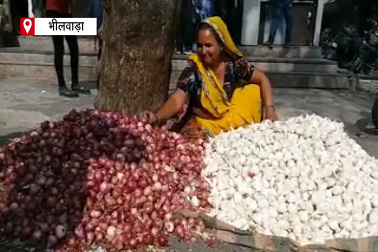 Bhilwara Onion market, बाजार में प्याज