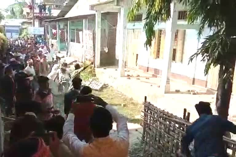 BJP OFFICE ATTACKED BY PROTESTERS IN ASSAM