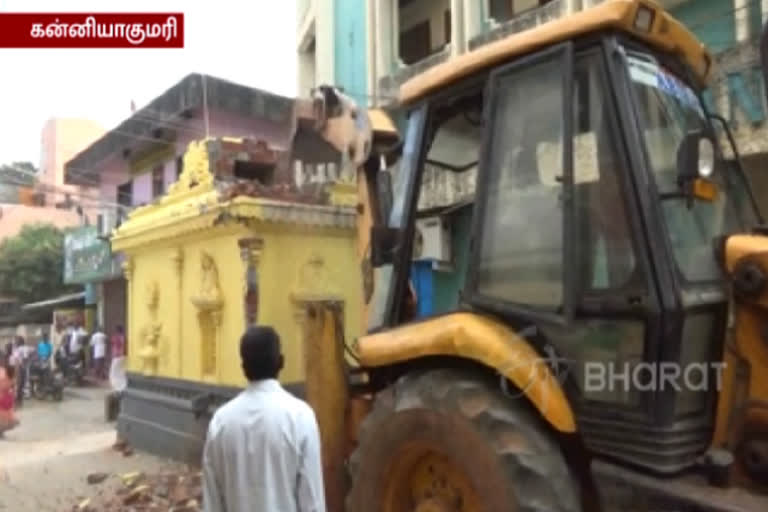 nagercoil railway road broaden project corporation demolished 100 years old temple