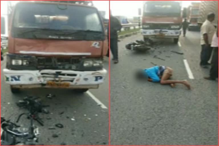 ಬೈಕ್ ಸವಾರ ಸಾವು,  Bike rider killed in vehicle collision