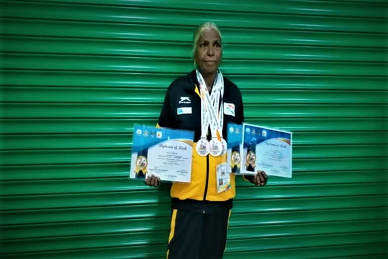 The 73-year-old women won the Asian Games Competition medal