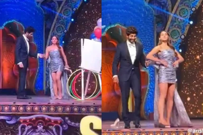 viral video of Kartik saving tripping Sara at award gala