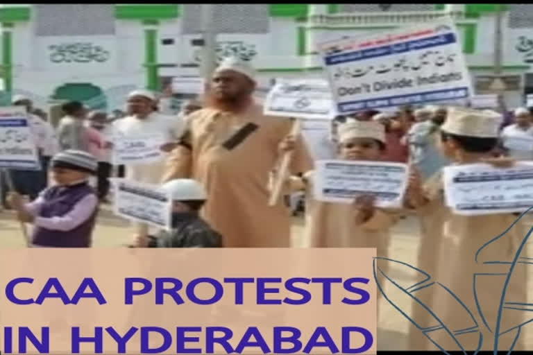 Anti-CAA protests in Hyderabad, other Telangana towns