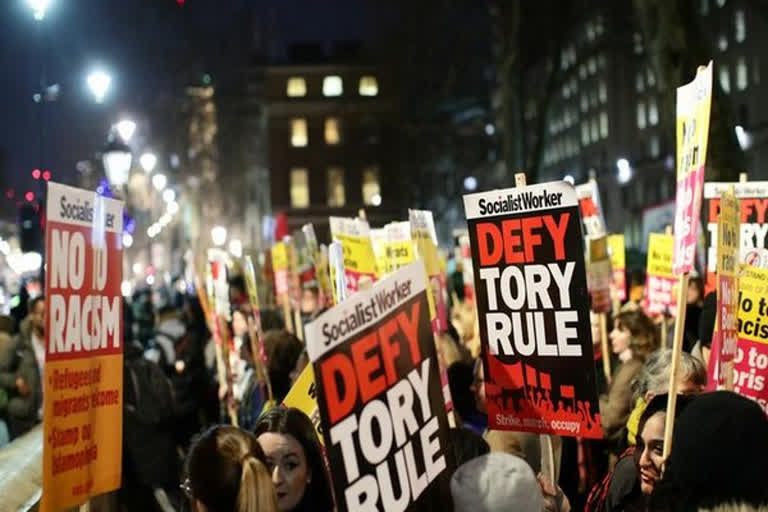 London: People protest against Johnson following his landslide victory  ബോറിസ് ജോൺസന്‍റെ വിജയത്തിനെതിരെ  ലണ്ടനിൽ പ്രതിഷേധം